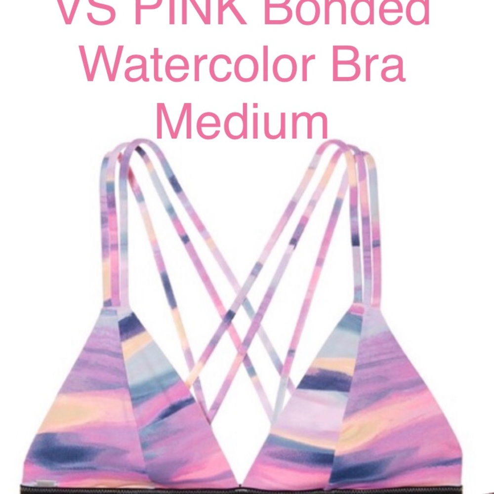 VS PINK Bonded Watercolor Bra Medium